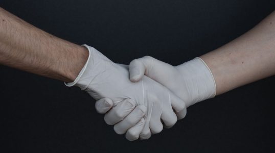 coronavirus handshake
